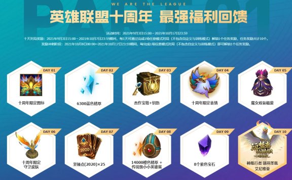 英雄联盟十周年，免费领取限定皮肤